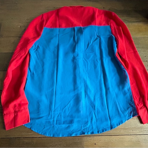 Jealous tomato Red and Blue Button-Up Shirt Business Casual Spiderman vibes - Picture 7 of 9